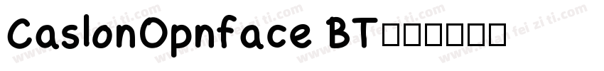 CaslonOpnface BT字体转换